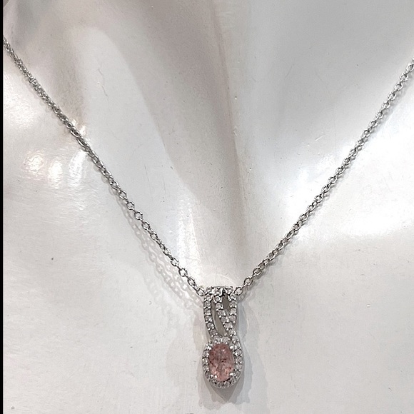 Cherry Tanzurine Zircon Sterling Silver Pendant Necklace - Picture 2 of 12